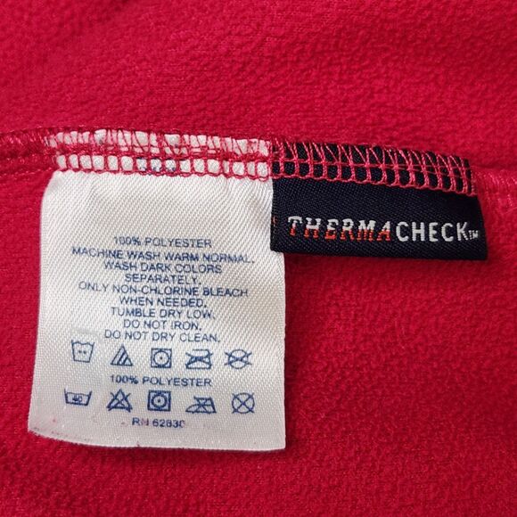 Lands’ End Fleece Pullover Women’s Medium – Red Quarter Zip - Picture 6 of 6